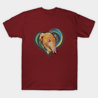 Fawn Greyhound Love T-Shirt